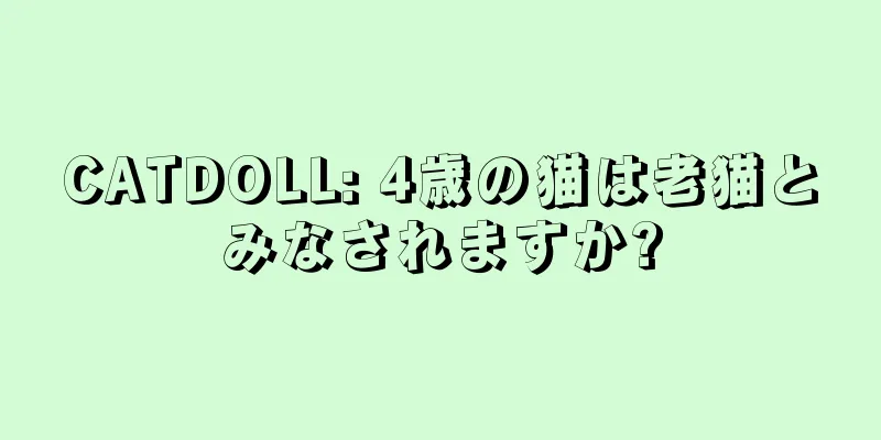 CATDOLL: 4歳の猫は老猫とみなされますか?
