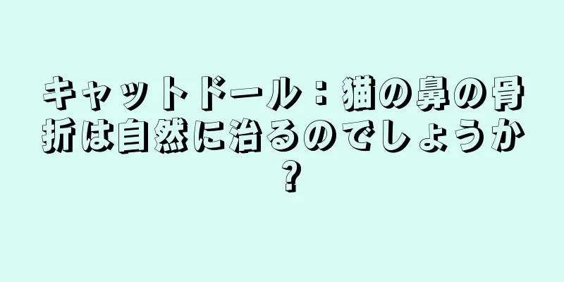 キャットドール：猫の鼻の骨折は自然に治るのでしょうか？