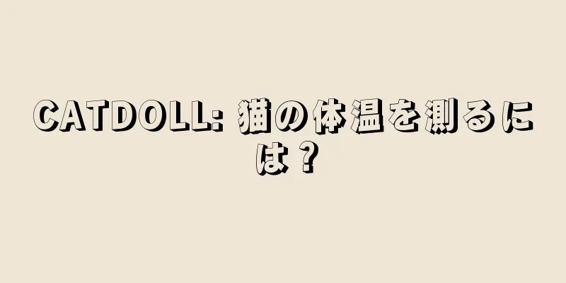 CATDOLL: 猫の体温を測るには？