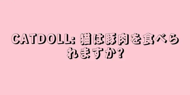 CATDOLL: 猫は豚肉を食べられますか?