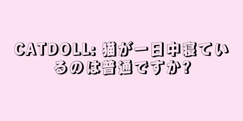 CATDOLL: 猫が一日中寝ているのは普通ですか?