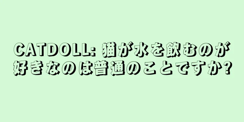 CATDOLL: 猫が水を飲むのが好きなのは普通のことですか?