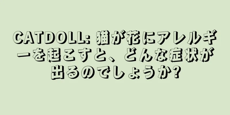 CATDOLL: 猫が花にアレルギーを起こすと、どんな症状が出るのでしょうか?