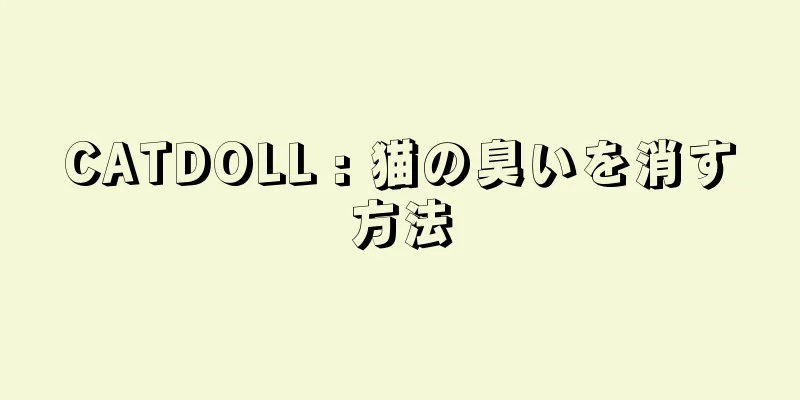 CATDOLL : 猫の臭いを消す方法