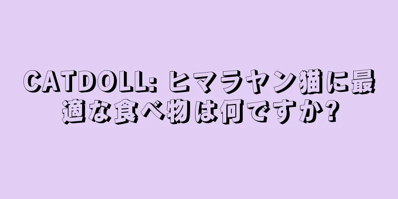CATDOLL: ヒマラヤン猫に最適な食べ物は何ですか?