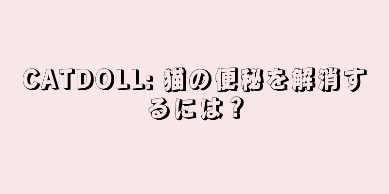 CATDOLL: 猫の便秘を解消するには？