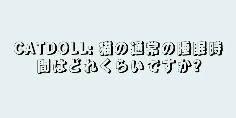 CATDOLL: 猫の通常の睡眠時間はどれくらいですか?