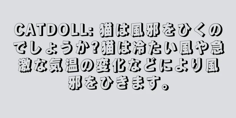 CATDOLL: 猫は風邪をひくのでしょうか?猫は冷たい風や急激な気温の変化などにより風邪をひきます。