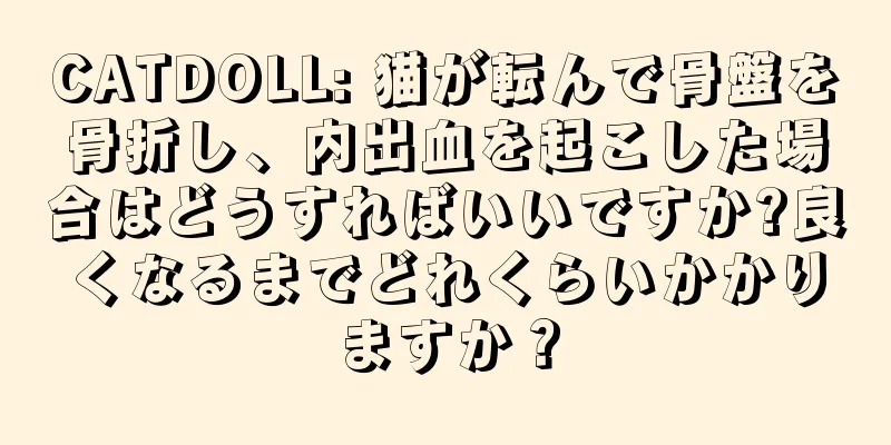 CATDOLL: 猫が転んで骨盤を骨折し、内出血を起こした場合はどうすればいいですか?良くなるまでどれくらいかかりますか？