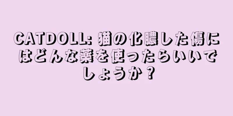 CATDOLL: 猫の化膿した傷にはどんな薬を使ったらいいでしょうか？