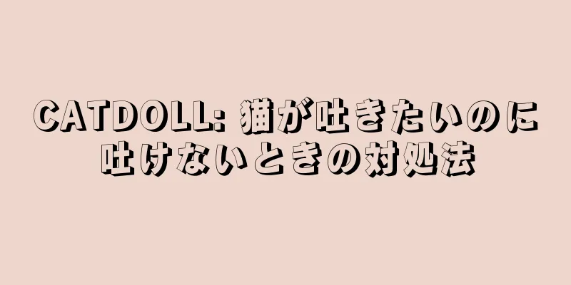 CATDOLL: 猫が吐きたいのに吐けないときの対処法