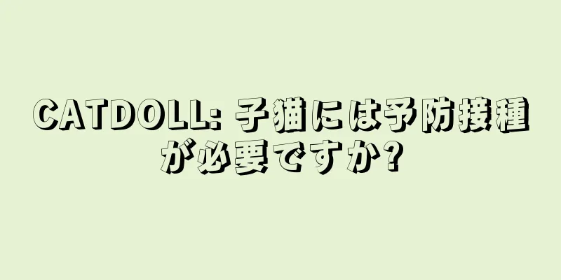 CATDOLL: 子猫には予防接種が必要ですか?
