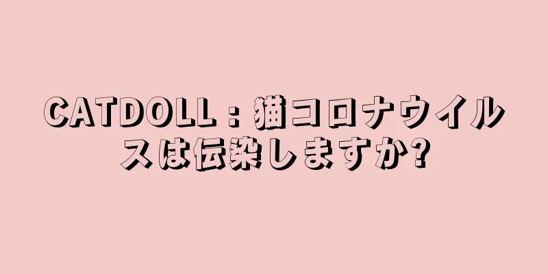 CATDOLL : 猫コロナウイルスは伝染しますか?