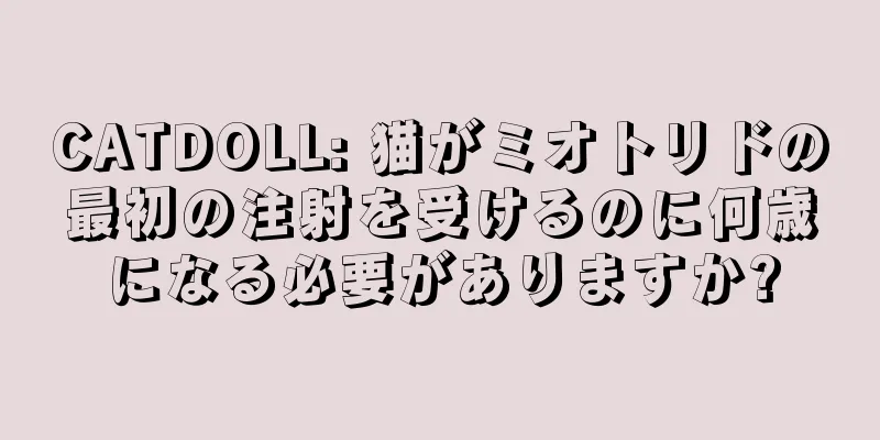 CATDOLL: 猫がミオトリドの最初の注射を受けるのに何歳になる必要がありますか?