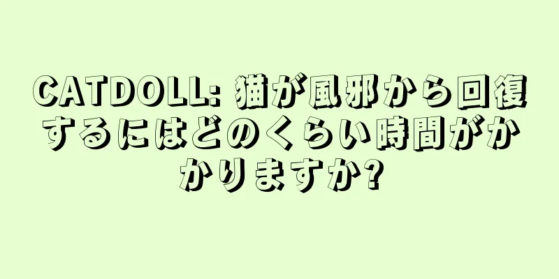CATDOLL: 猫が風邪から回復するにはどのくらい時間がかかりますか?