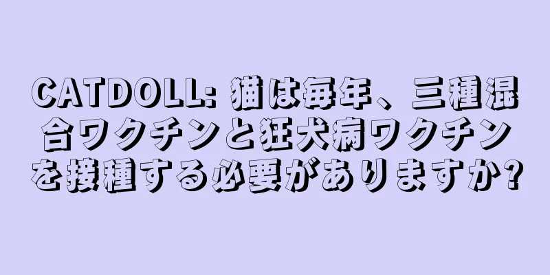 CATDOLL: 猫は毎年、三種混合ワクチンと狂犬病ワクチンを接種する必要がありますか?