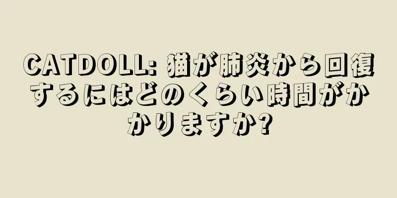 CATDOLL: 猫が肺炎から回復するにはどのくらい時間がかかりますか?