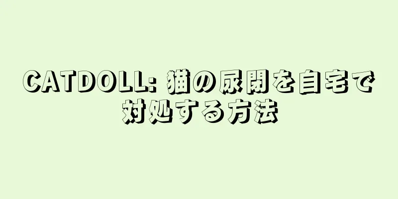 CATDOLL: 猫の尿閉を自宅で対処する方法