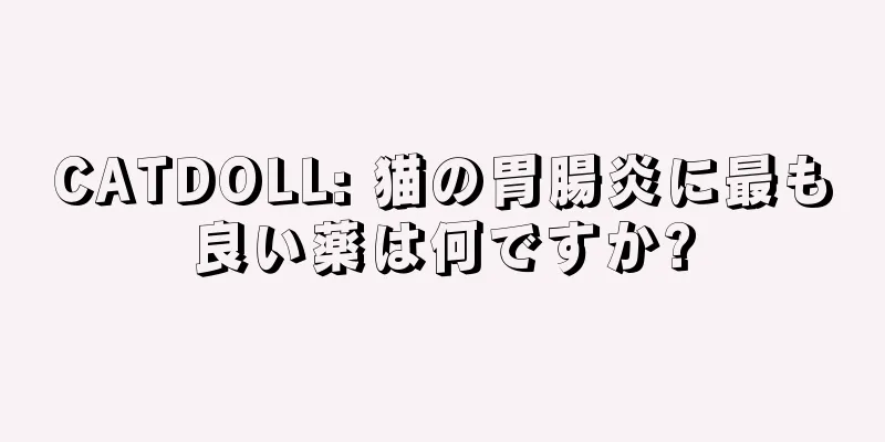 CATDOLL: 猫の胃腸炎に最も良い薬は何ですか?