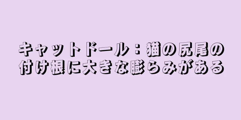 キャットドール：猫の尻尾の付け根に大きな膨らみがある