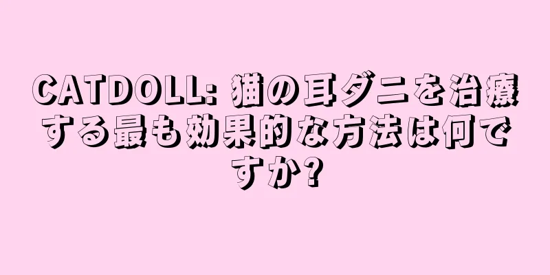 CATDOLL: 猫の耳ダニを治療する最も効果的な方法は何ですか?