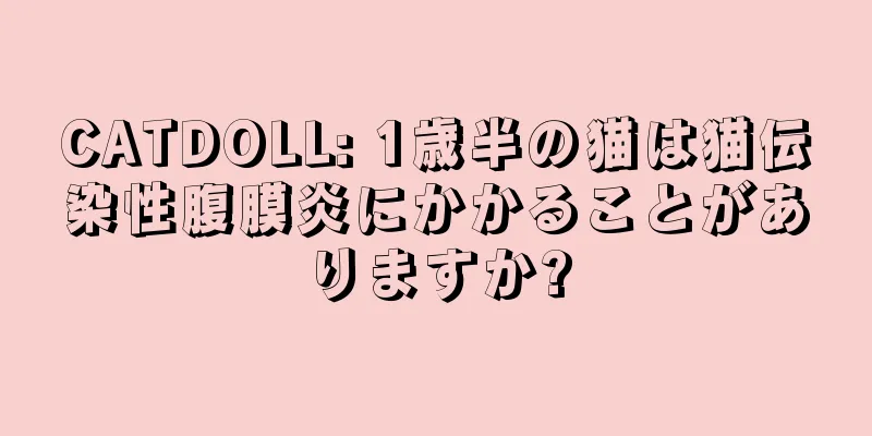 CATDOLL: 1歳半の猫は猫伝染性腹膜炎にかかることがありますか?