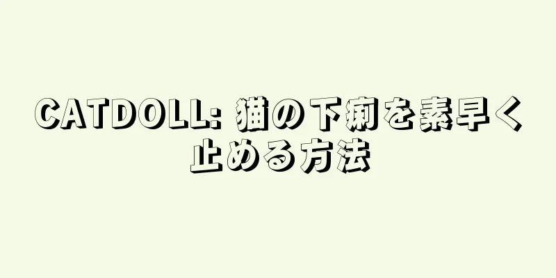 CATDOLL: 猫の下痢を素早く止める方法