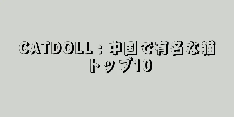 CATDOLL : 中国で有名な猫トップ10