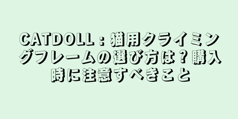 CATDOLL : 猫用クライミングフレームの選び方は？購入時に注意すべきこと