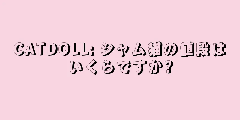 CATDOLL: シャム猫の値段はいくらですか?