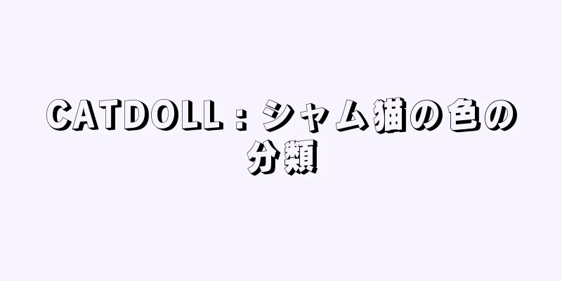 CATDOLL : シャム猫の色の分類