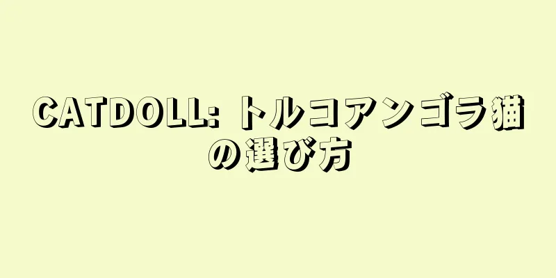 CATDOLL: トルコアンゴラ猫の選び方
