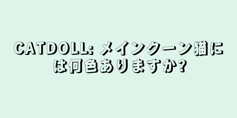 CATDOLL: メインクーン猫には何色ありますか?
