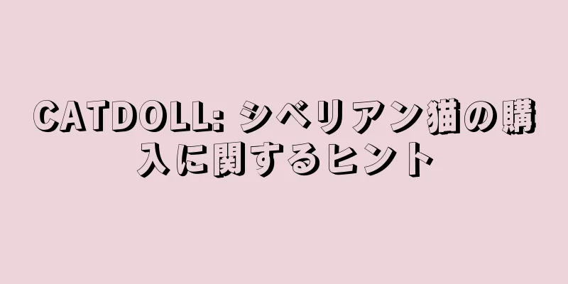 CATDOLL: シベリアン猫の購入に関するヒント