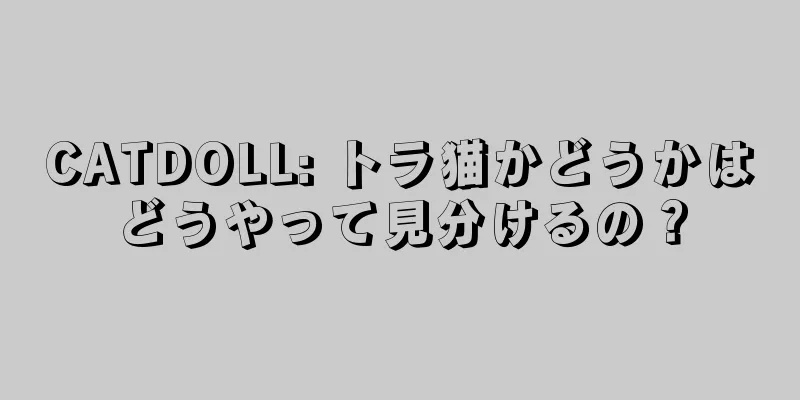 CATDOLL: トラ猫かどうかはどうやって見分けるの？