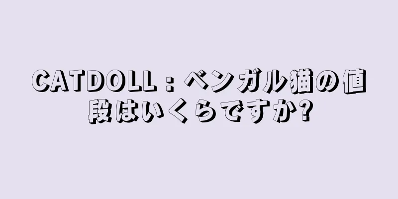 CATDOLL : ベンガル猫の値段はいくらですか?
