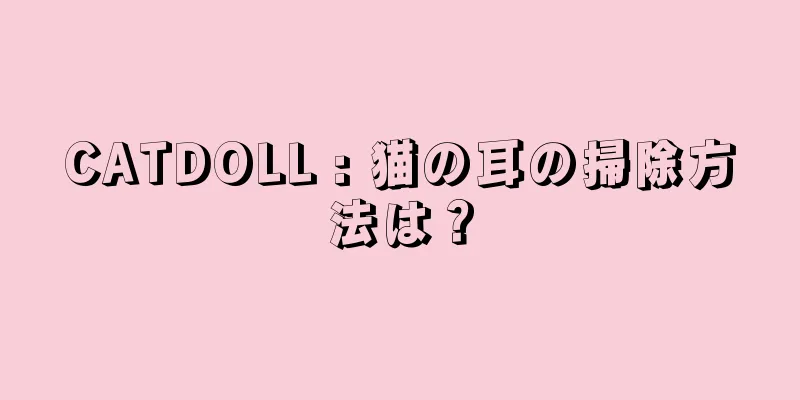 CATDOLL : 猫の耳の掃除方法は？