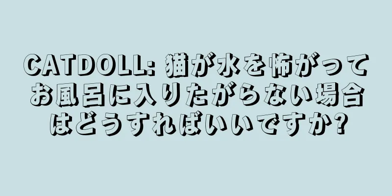 CATDOLL: 猫が水を怖がってお風呂に入りたがらない場合はどうすればいいですか?