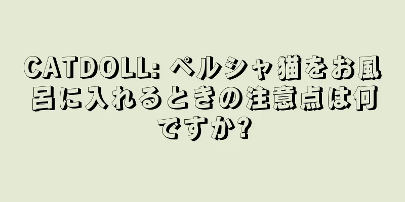 CATDOLL: ペルシャ猫をお風呂に入れるときの注意点は何ですか?