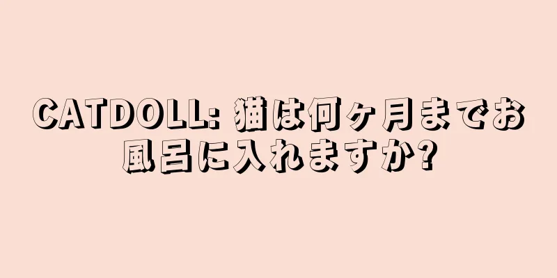 CATDOLL: 猫は何ヶ月までお風呂に入れますか?