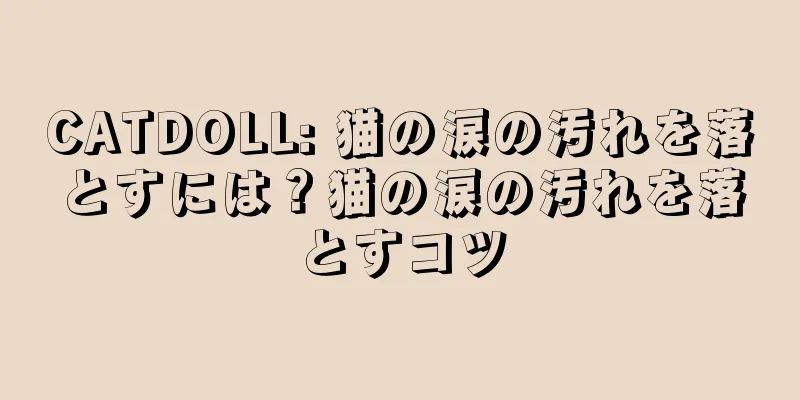 CATDOLL: 猫の涙の汚れを落とすには？猫の涙の汚れを落とすコツ