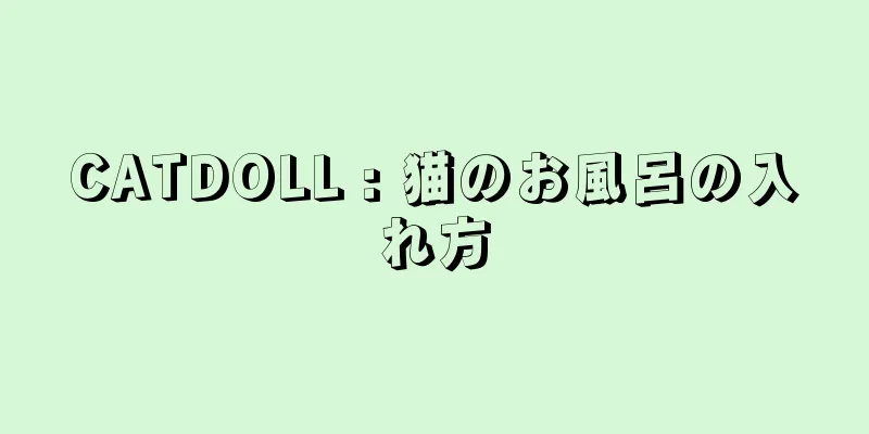 CATDOLL : 猫のお風呂の入れ方