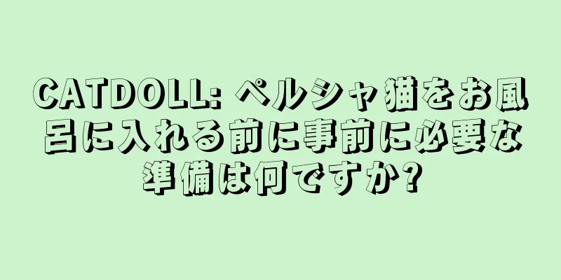 CATDOLL: ペルシャ猫をお風呂に入れる前に事前に必要な準備は何ですか?