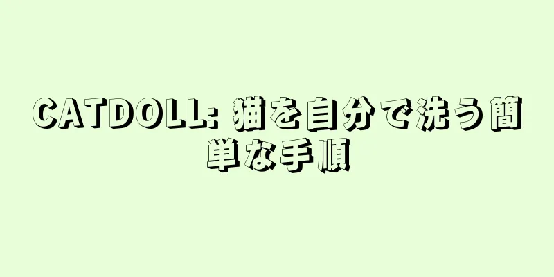 CATDOLL: 猫を自分で洗う簡単な手順
