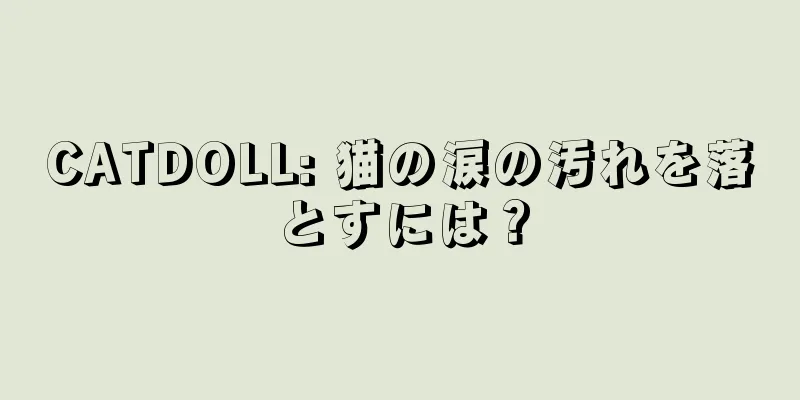 CATDOLL: 猫の涙の汚れを落とすには？