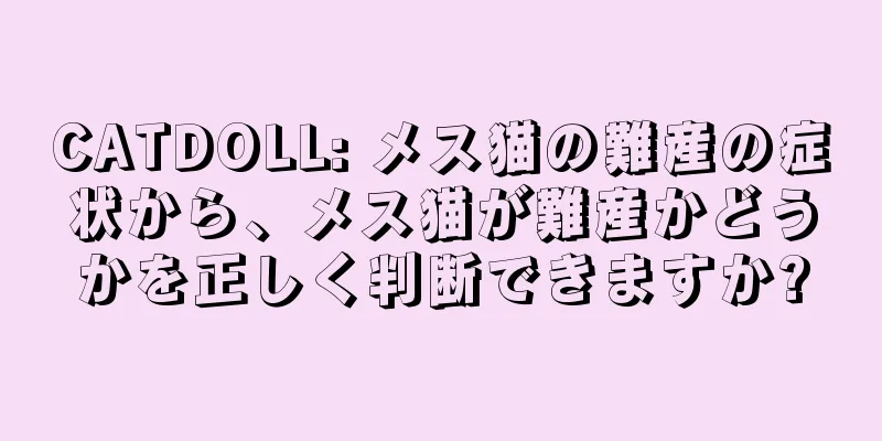 CATDOLL: メス猫の難産の症状から、メス猫が難産かどうかを正しく判断できますか?