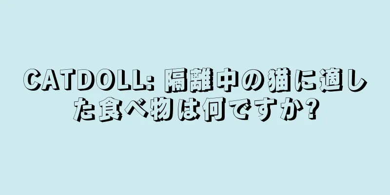CATDOLL: 隔離中の猫に適した食べ物は何ですか?