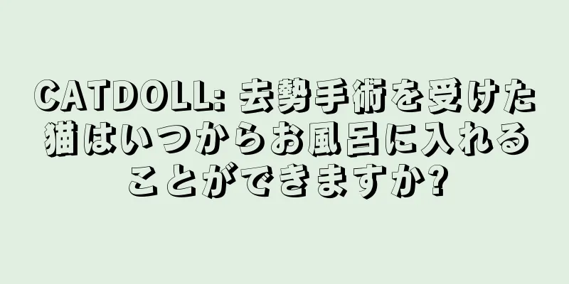 CATDOLL: 去勢手術を受けた猫はいつからお風呂に入れることができますか?