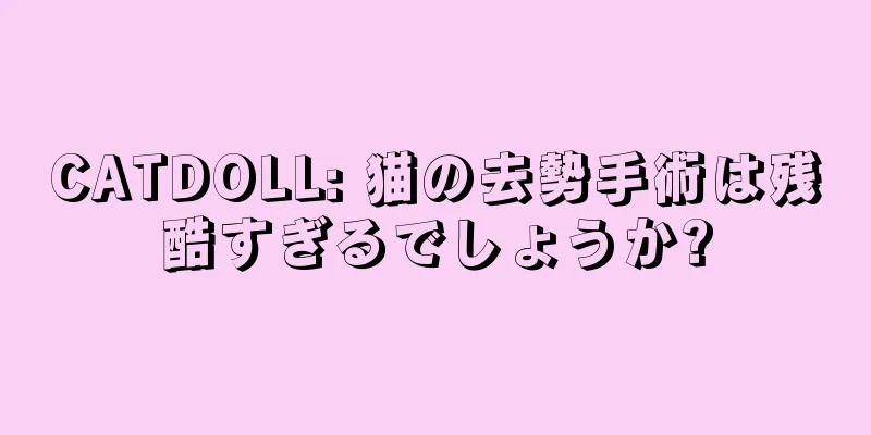 CATDOLL: 猫の去勢手術は残酷すぎるでしょうか?