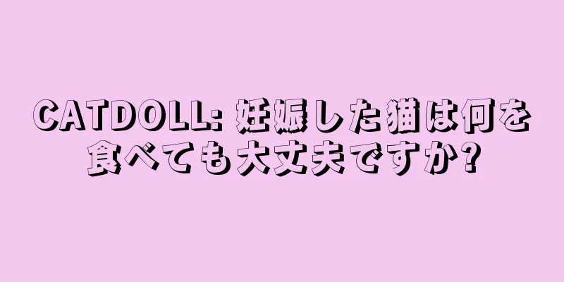 CATDOLL: 妊娠した猫は何を食べても大丈夫ですか?